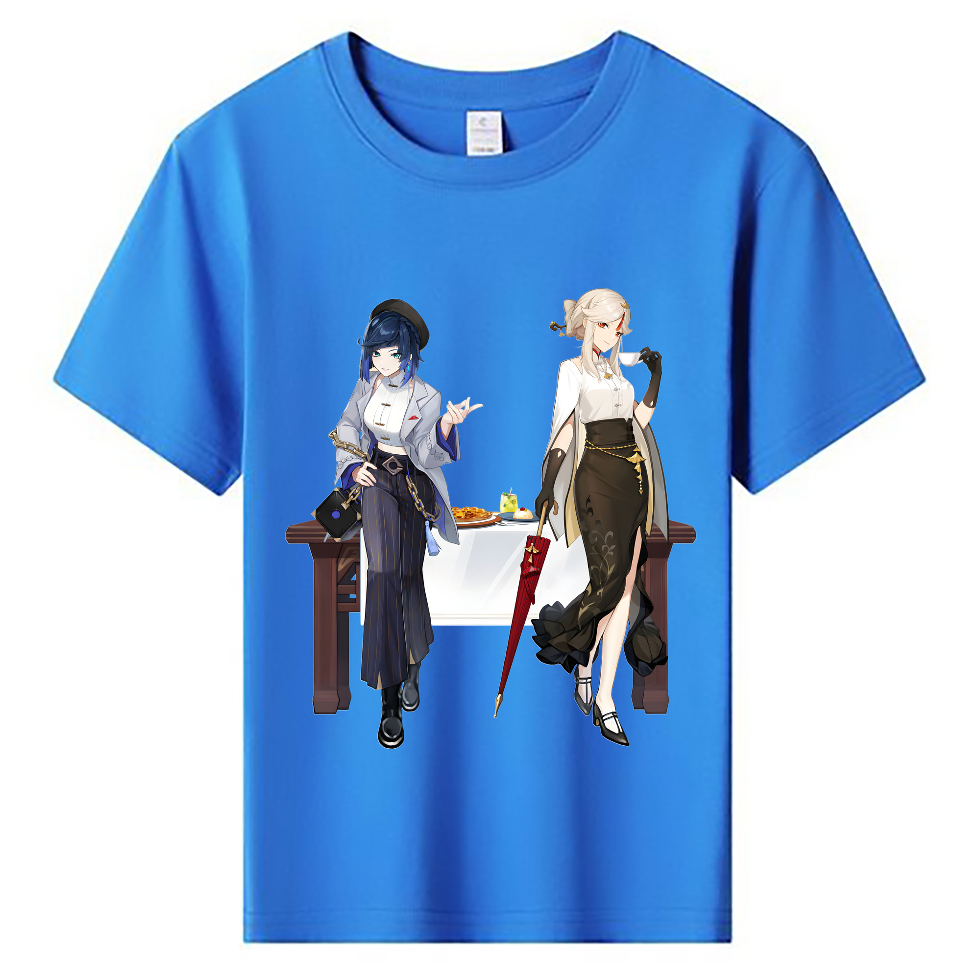 げんし神 夜兰 やらん genshin Yaran 綿100％キッズTシャツ（フロントプリント）